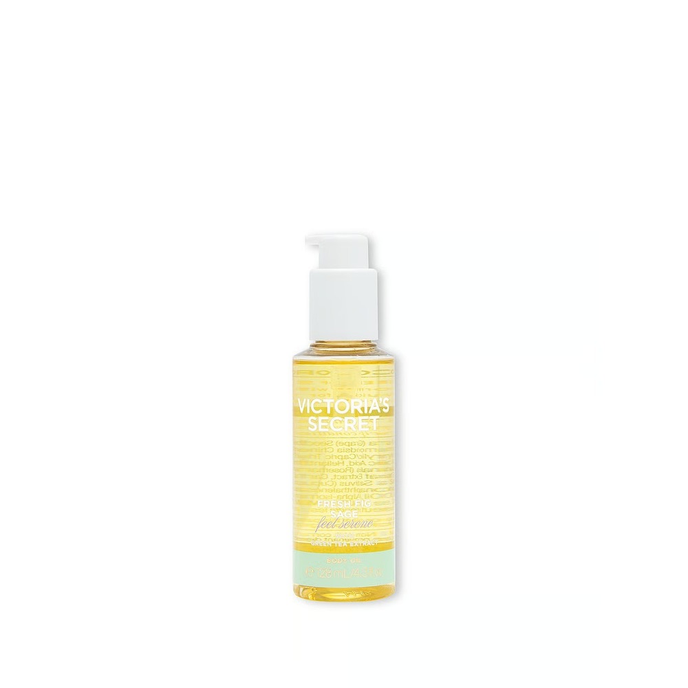 Victoria's Secret Fresh Fig Sage Fragrance Body Oil w Jojoba Oil Vegan Dye Free